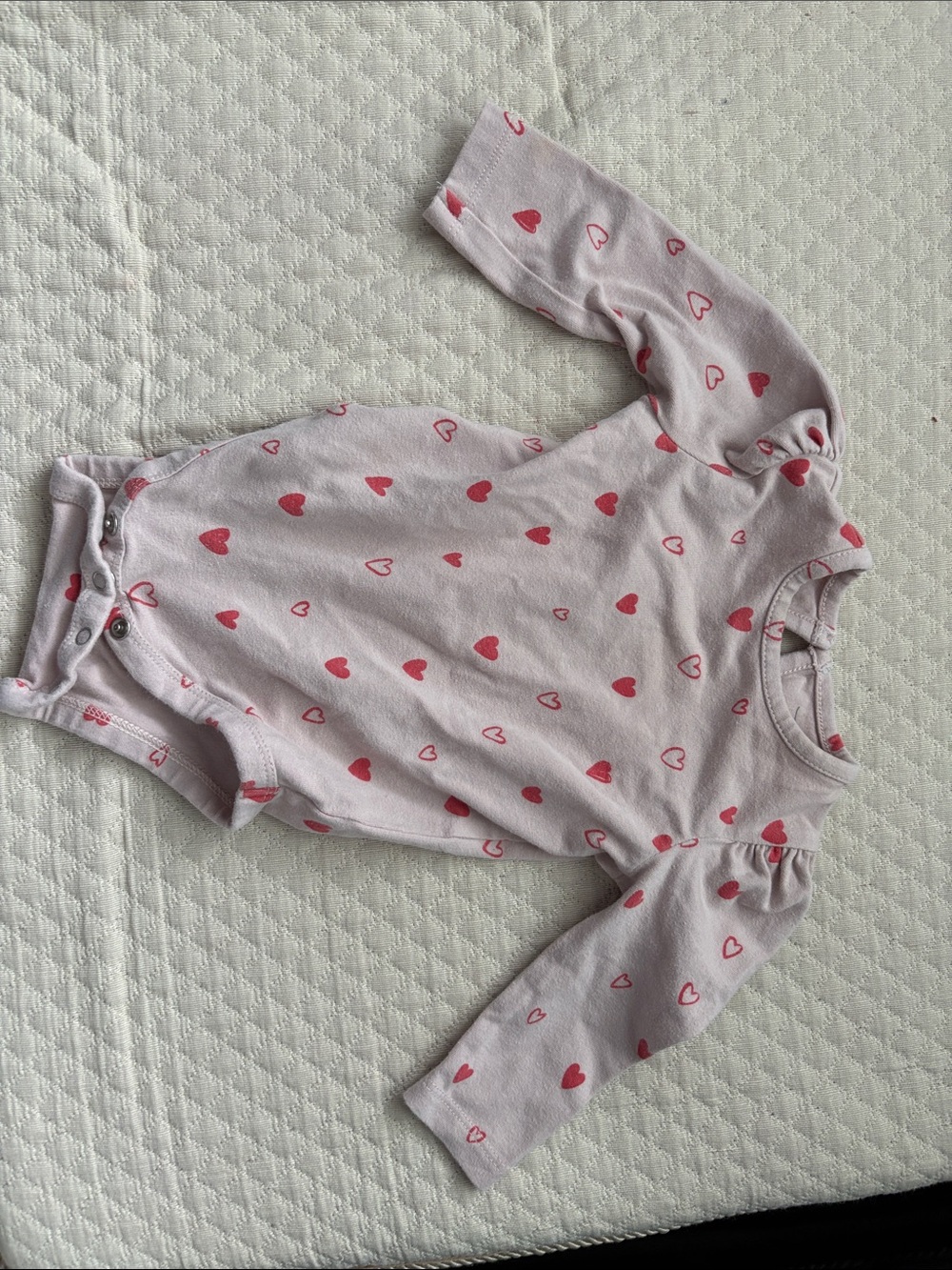 Pehr Pink Heart Print Bodysuit 0-3 mo, like new, bundles welcome